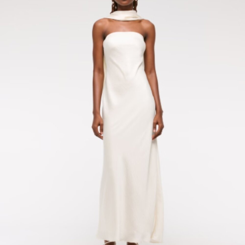 The A&F Julia Slip Strapless Scarf Maxi Dress (Size S but has had alterations)